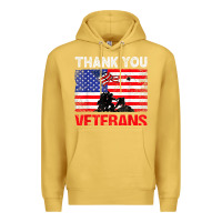 Antique Gold thank you veterans service patriot veteran day american flag t shirt Premium Hoodie - maiPhamDesign