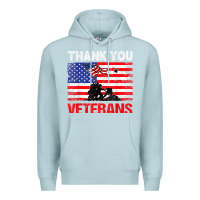 Blue Mist thank you veterans service patriot veteran day american flag t shirt Premium Hoodie - maiPhamDesign