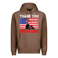Chestnut thank you veterans service patriot veteran day american flag t shirt Premium Hoodie - maiPhamDesign