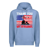 Colony Blue thank you veterans service patriot veteran day american flag t shirt Premium Hoodie - maiPhamDesign