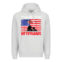 Dove Grey thank you veterans service patriot veteran day american flag t shirt Premium Hoodie - maiPhamDesign