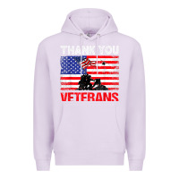 Lilac thank you veterans service patriot veteran day american flag t shirt Premium Hoodie - maiPhamDesign