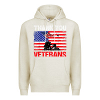 Oatmeal Heather thank you veterans service patriot veteran day american flag t shirt Premium Hoodie - maiPhamDesign