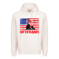 Pale Pink thank you veterans service patriot veteran day american flag t shirt Premium Hoodie - maiPhamDesign