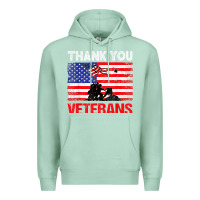 Seafoam thank you veterans service patriot veteran day american flag t shirt Premium Hoodie - maiPhamDesign