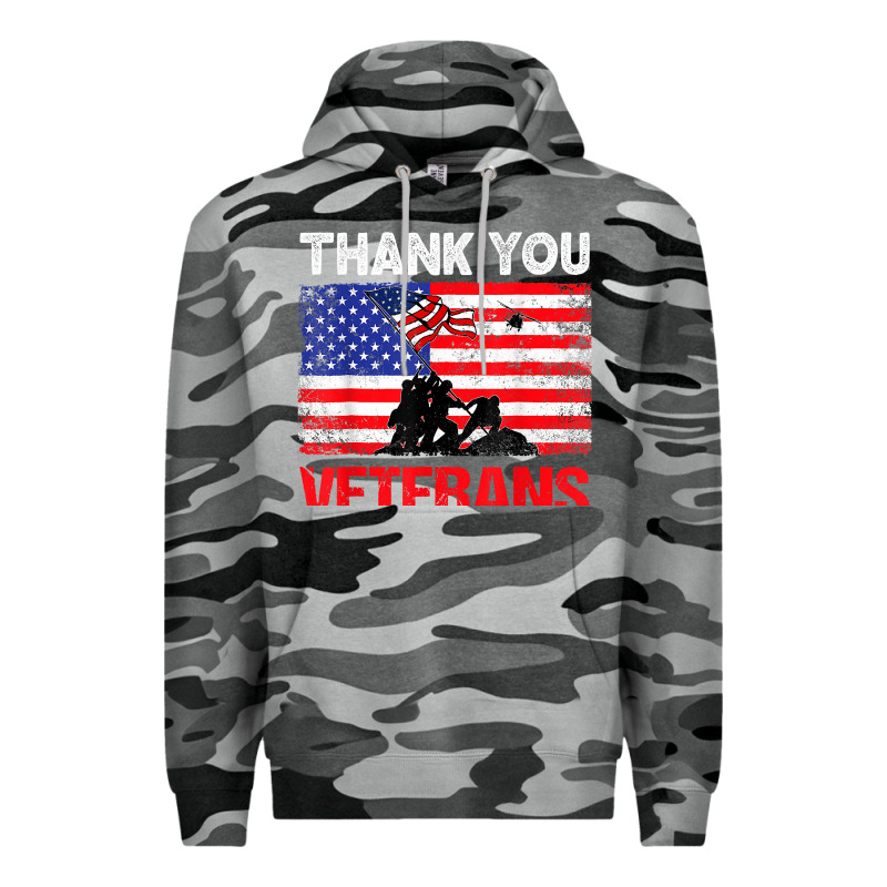Thank You Veterans Service Patriot Veteran Day American Flag T Shirt Premium Hoodie by maiPhamDesign | Teevron