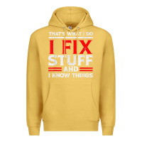 Antique Gold Funny I Fix Stuff And I Know Things That's What I Do Funny T Shirt Premium Hoodie - maiPhamDesign