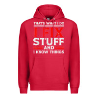 Cardinal Funny I Fix Stuff And I Know Things That's What I Do Funny T Shirt Premium Hoodie - maiPhamDesign