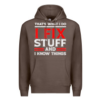 Coffee Funny I Fix Stuff And I Know Things That's What I Do Funny T Shirt Premium Hoodie - maiPhamDesign
