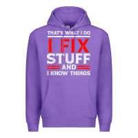 Purple Funny I Fix Stuff And I Know Things That's What I Do Funny T Shirt Premium Hoodie - maiPhamDesign