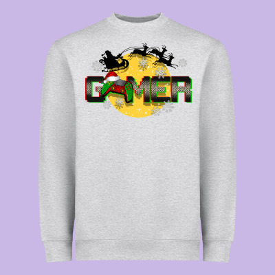 Christmas Gamer Heavyweight Sweatshirt Designed By Barkaloodesign