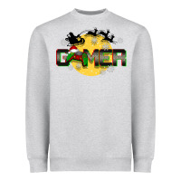 Heather Grey Christmas gamer Heavyweight Sweatshirt - BarkalooDesign