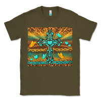 Army Green western cross Classic Tee - TumblerDesignByShophia