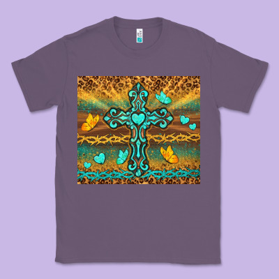 Western Cross Classic Tee Designed By Tumblerdesignbyshophia
