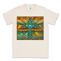 Natural western cross Classic Tee - TumblerDesignByShophia