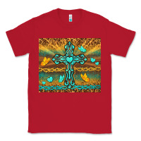 Red western cross Classic Tee - TumblerDesignByShophia