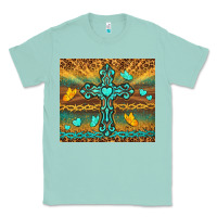 Seafoam western cross Classic Tee - TumblerDesignByShophia