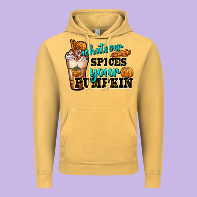 Whatever Spice Your Pumpkin Coffee Cup Vintage Hoodie Designed By Fadigitalartstudio