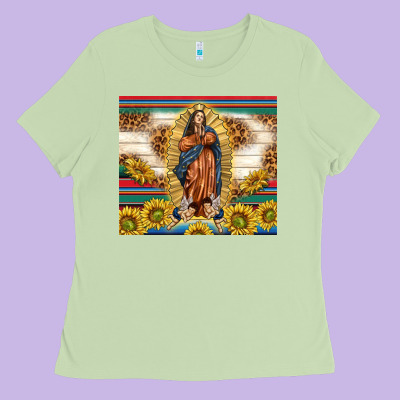 Our Lady Of Guadalupe Ladies Tee Designed By Tumblerdesignbyshophia