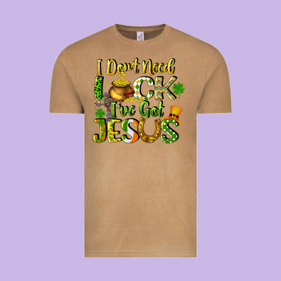 I Don't Need Luck I've Got Jesus Vintage Tee Designed By Cowgirlartshop