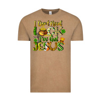 Vintage Coffee I don't need luck i've got Jesus Vintage Tee - CowGirlArtShop