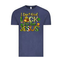 Vintage Denim I don't need luck i've got Jesus Vintage Tee - CowGirlArtShop