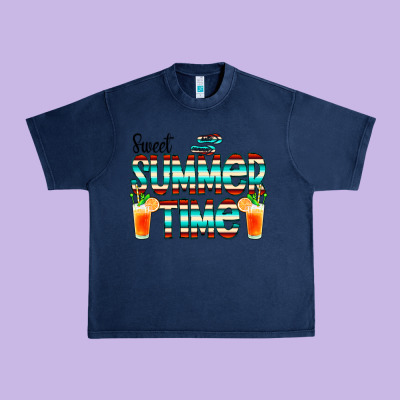 Sweet Summer Time Cocktail Urban Heavy Tee Designed By Cowcowdesign