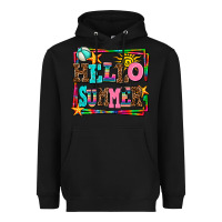 Black hello summer Heavyweight Hoodie - AdoDesignShop