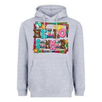 Heather Grey hello summer Heavyweight Hoodie - AdoDesignShop