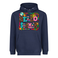 Navy hello summer Heavyweight Hoodie - AdoDesignShop