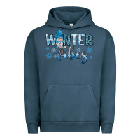 Pigment Midnight Navy winter vibes gnome Urban Hoodie - JahusDesignShop
