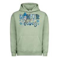 Pigment Oil Green winter vibes gnome Urban Hoodie - JahusDesignShop
