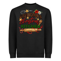 Black grandma's Christmas kitchen Heavyweight Sweatshirt - BarkalooDesign