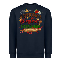 Navy grandma's Christmas kitchen Heavyweight Sweatshirt - BarkalooDesign