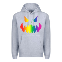 Heather Grey halloween gay lesbians pride pumpkin lgbt pride Premium Hoodie - maiPhamDesign