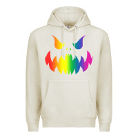 Oatmeal Heather halloween gay lesbians pride pumpkin lgbt pride Premium Hoodie - maiPhamDesign