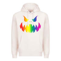 Pale Pink halloween gay lesbians pride pumpkin lgbt pride Premium Hoodie - maiPhamDesign