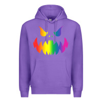 Purple halloween gay lesbians pride pumpkin lgbt pride Premium Hoodie - maiPhamDesign