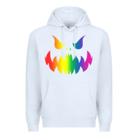 White halloween gay lesbians pride pumpkin lgbt pride Premium Hoodie - maiPhamDesign