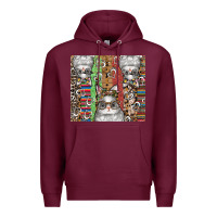 Burgundy easter Premium Hoodie - CowhideDigitalArt