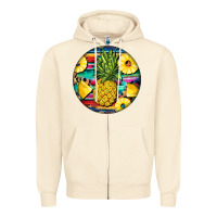 Sandshell pineapple leopard Zipper Hoodie - BarkalooDesign
