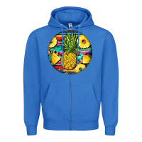 True Royal pineapple leopard Zipper Hoodie - BarkalooDesign