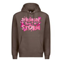Coffee stronger than the storm breast cancer Premium Hoodie - RanaPortraitStore