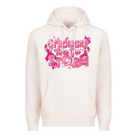 Pale Pink stronger than the storm breast cancer Premium Hoodie - RanaPortraitStore