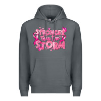Rock stronger than the storm breast cancer Premium Hoodie - RanaPortraitStore