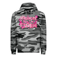 Slate Camo stronger than the storm breast cancer Premium Hoodie - RanaPortraitStore