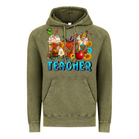Vintage Olive Teacher Coffee Cups Vintage Hoodie - FaDigitalArtStudio