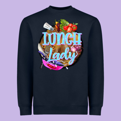 Western Lunch Lady Heavyweight Sweatshirt Designed By Barkaloodesign