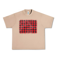 Burro distressed buffalo plaid background Urban Heavy Tee - CowCowDesign