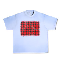 Grape Ice distressed buffalo plaid background Urban Heavy Tee - CowCowDesign